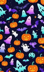 halloween background with pumpkins