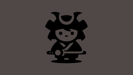 logo samurai cute mini
