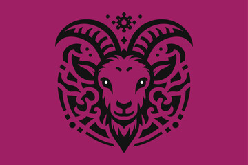 goat logo tattoo design