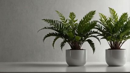 Obraz premium ZZ Plant in a Matte White Pot