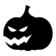 pumpkin smile icon flat vector illustration