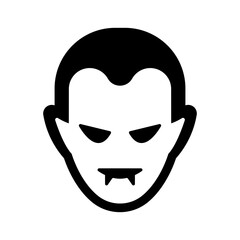 vampire head icon flat vector illustration