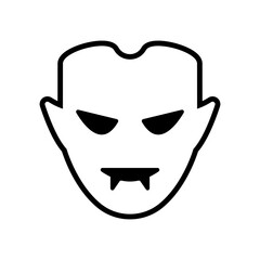 line icon vampire face mask vector flat  illustration