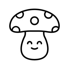 Mushroom icon. sign for mobile concept and web design color editable
