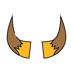 bison horn animal line icon vector. bison horn animal sign. isolated symbol illustration