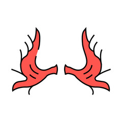 moose horn animal line icon vector. moose horn animal sign. isolated symbol illustration