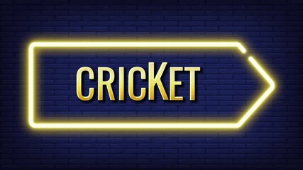 Cricket match sport text effect design vector art golden color animation vedio hd