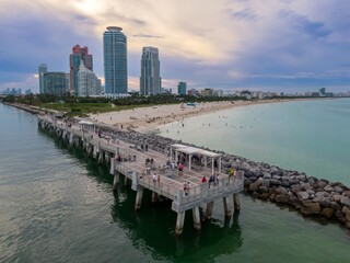 South Pointe Park Pier in miami Beach, Miami, Florida, United States.