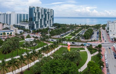 Collins Park in Miami beach, Miami, Florida, United States.