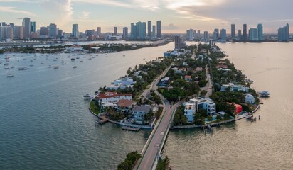 San Marco Island in the Venetian Islands in the Biscayne Bay, Miami, Florida, United States.