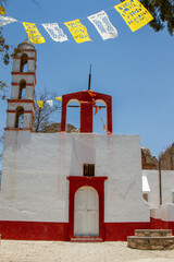 An small church in a town in Mexico.