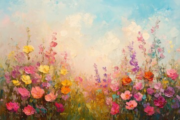 Obraz premium Abstract oil painting illustration background created with Generative AI