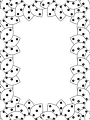 All these designs are hand-drawn and unique 
Flower Border Beautiful black and white illustration for adult coloring book,
This is a printable Beautiful Zentangle Coloring page for KDP Interior, POD p
