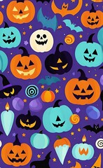 halloween background with pumpkins