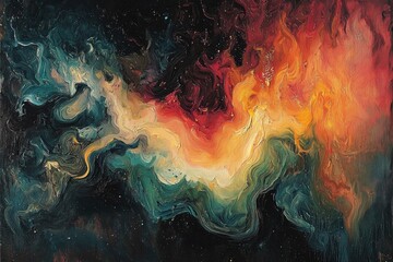 Fototapeta premium Abstract oil painting illustration background created with Generative AI