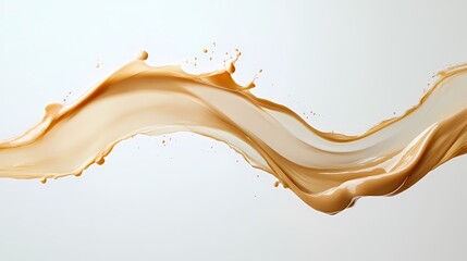 Fototapeta premium Beige flowing liquid foundation poster background