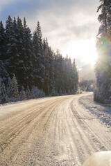 road in the snow