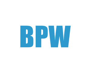 BPW logo design vector template. BPW