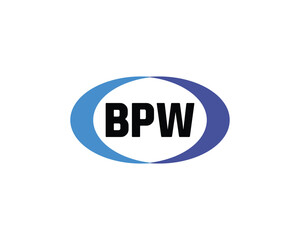 BPW logo design vector template. BPW