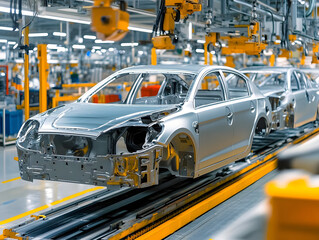 Industrial steel transportation power at the railway station