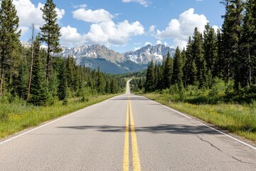 Majestic Mountain Road: Scenic Drive Through Pine Forest Wonderland