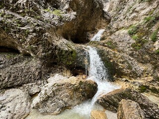 Zapotok Waterfalls or Zadnja Trenta Waterfalls, Bovec (Triglav National Park, Slovenia) - Zapotok-Wasserfälle (Triglav-Nationalpark, Slowenien) - Zapotoški slapovi (Triglavski narodni park, Slovenija)