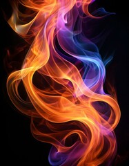 Abstract smoke with vibrant colors