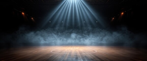 Illuminated Basketball Court A Spotlight on the Heart of the Game