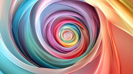 An abstract spiral of colors that represents the ongoing evolution of thoughts and ideas.