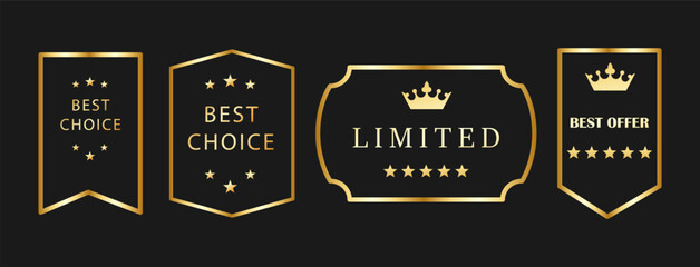 Luxury and Premium Quality Badges for Best Sales and Limited Offers

