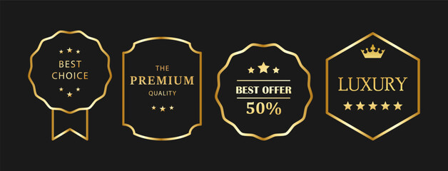Luxury and Premium Quality Badges for Best Sales and Limited Offers

