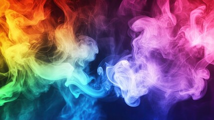 An abstract design of colorful smoke swirling together, representing the interplay of ideas in communication.