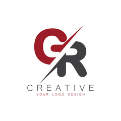 GR initial monogram logo with creative design.