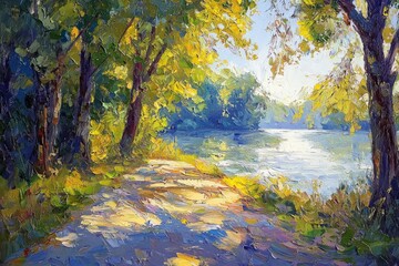 Abstract oil painting illustration background created with Generative AI