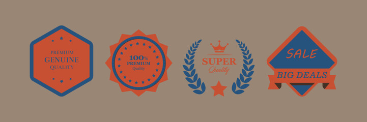 Vintage Sale and Discount Badge Collection for Promotions and Advertising

