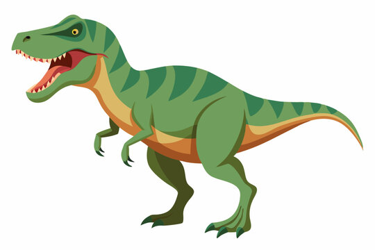 green t-rex dinosaur roaring cartoon style clip art preview