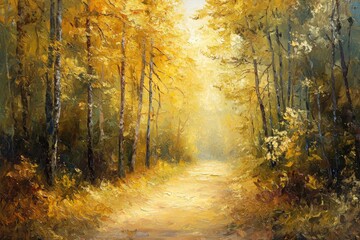 Naklejka premium Abstract oil painting illustration background created with Generative AI