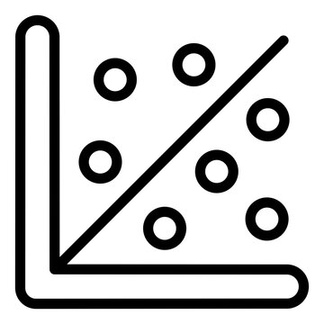 Scatter plot icon for data analysis and trends