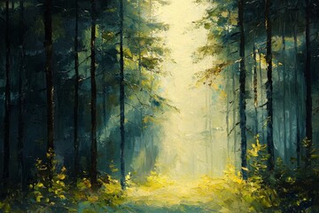 Naklejka premium Abstract oil painting illustration background created with Generative AI