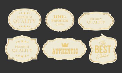 Luxury and Authentic Label Design Set for Premium Products

