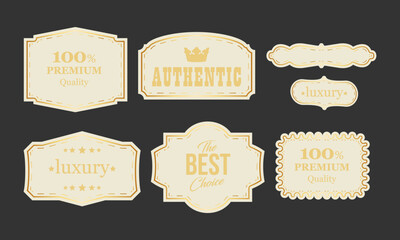 Luxury and Authentic Label Design Set for Premium Products

