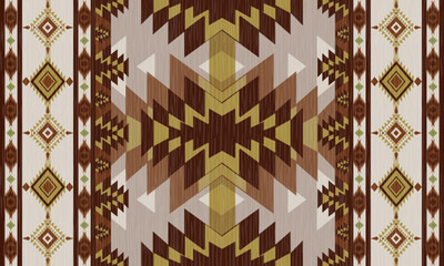  Navajo Tribal and Native American seamless pattern Ethnic SouthWestern decor style. Boho geometric ornament. Vector seamless pattern. Mexican blanket, rug,Woven, carpet, Aztec ornament pattern
