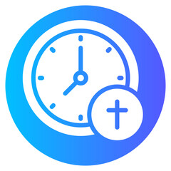 christian cross gradient icon