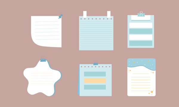 Cute notebook and memo paper templates for planners and journaling

