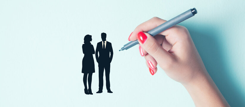 digital composite of business people