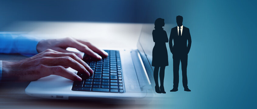 digital composite of business people