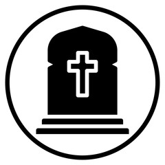 Fototapeta premium grave glyph icon