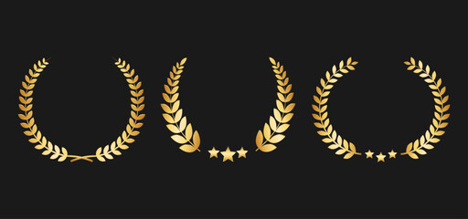 Elegant laurel wreath collection for premium award and achievement designs   © denscreative