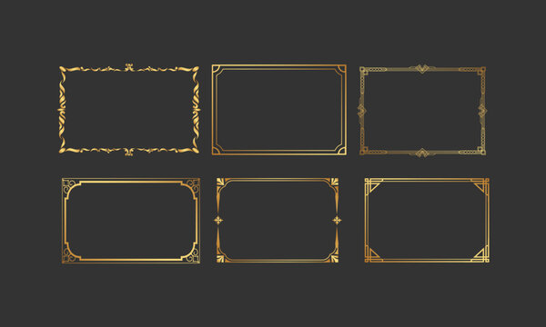 Vintage decorative frame collection for elegant invitations and certificates

