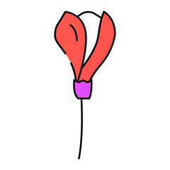 freesia flower spring line icon vector. freesia flower spring sign. isolated symbol illustration